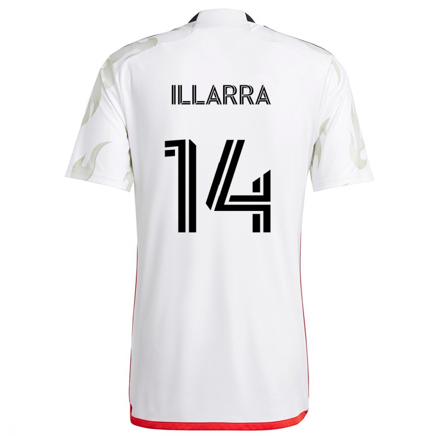 Niño Fútbol Camiseta Asier Illarramendi #14 Blanco Rojo Negro 2ª Equipación 2024/25 Argentina