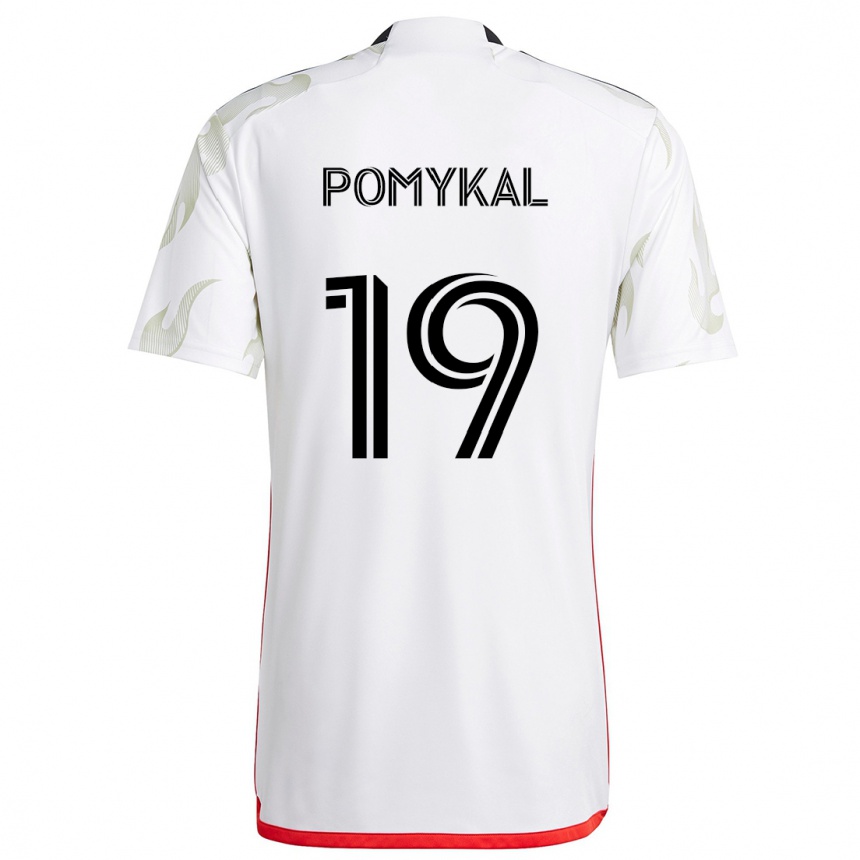 Niño Fútbol Camiseta Paxton Pomykal #19 Blanco Rojo Negro 2ª Equipación 2024/25 Argentina