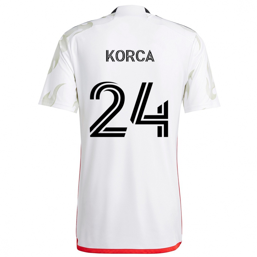 Niño Fútbol Camiseta Amet Korca #24 Blanco Rojo Negro 2ª Equipación 2024/25 Argentina