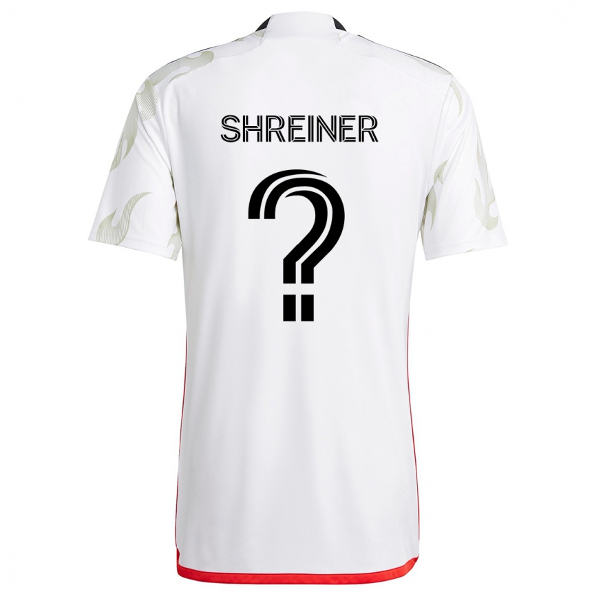 Niño Fútbol Camiseta Luke Shreiner #0 Blanco Rojo Negro 2ª Equipación 2024/25 Argentina