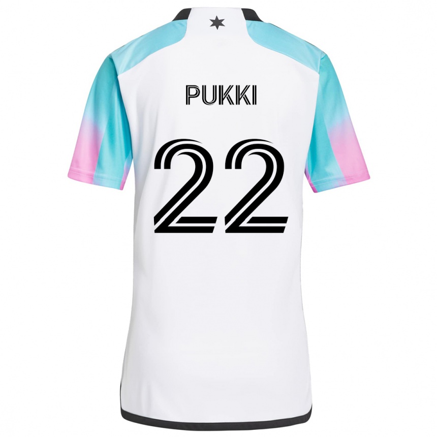 Niño Fútbol Camiseta Teemu Pukki #22 Blanco Azul Negro 2ª Equipación 2024/25 Argentina