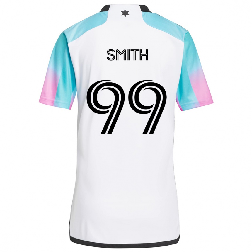 Niño Fútbol Camiseta Jordan Adebayo-Smith #99 Blanco Azul Negro 2ª Equipación 2024/25 Argentina