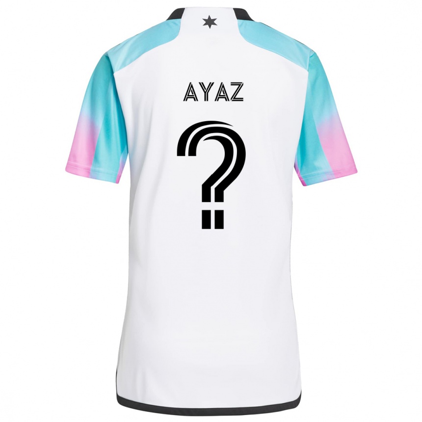 Niño Fútbol Camiseta Luke Ayaz #0 Blanco Azul Negro 2ª Equipación 2024/25 Argentina