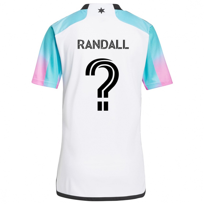 Niño Fútbol Camiseta Alisa Randall #0 Blanco Azul Negro 2ª Equipación 2024/25 Argentina