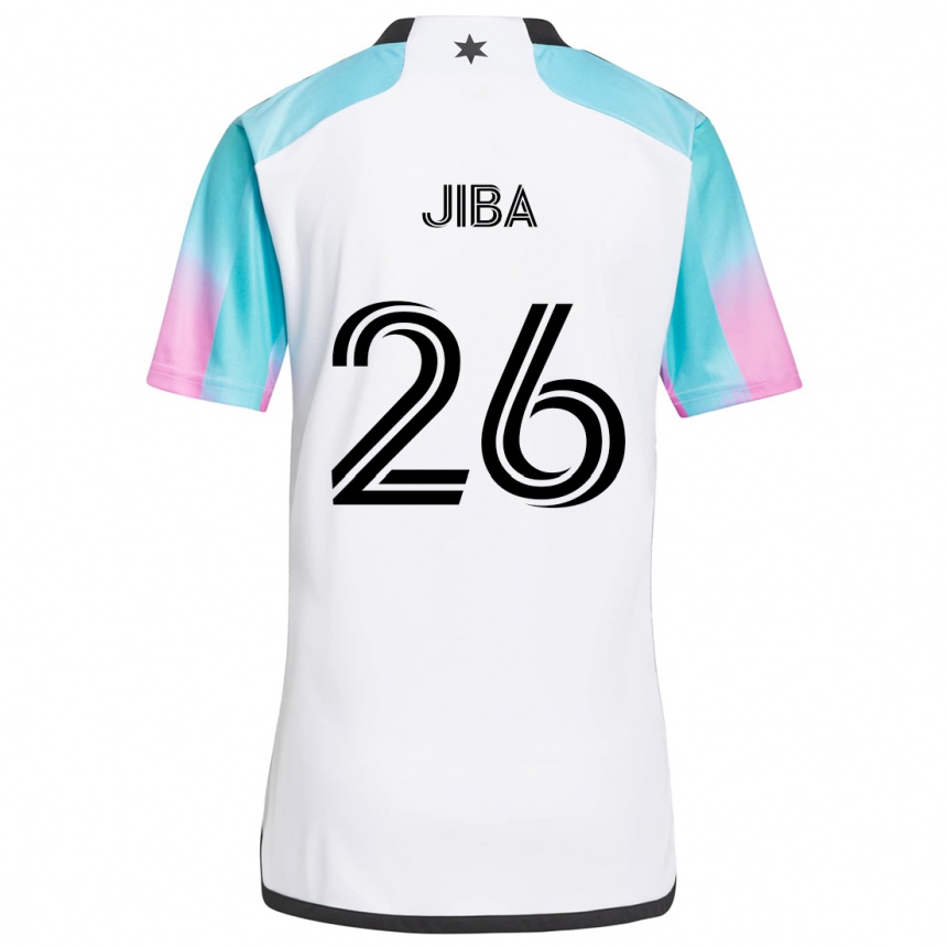 Niño Fútbol Camiseta Ryen Jiba #26 Blanco Azul Negro 2ª Equipación 2024/25 Argentina