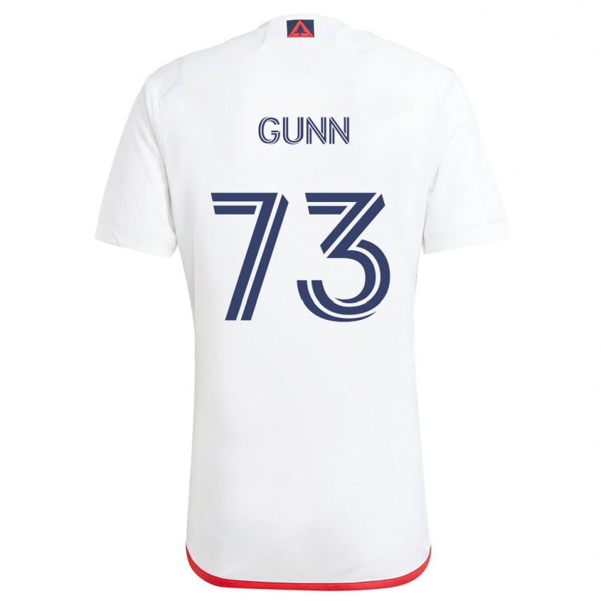 Niño Fútbol Camiseta Jd Gunn #73 Blanco Rojo 2ª Equipación 2024/25 Argentina