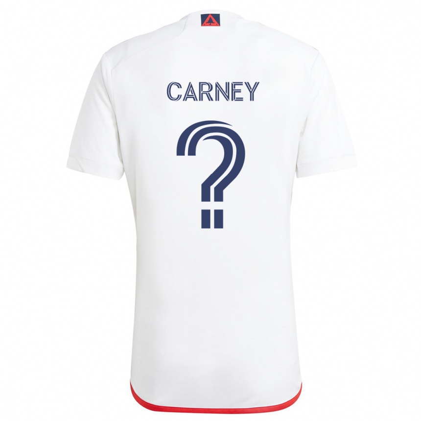 Niño Fútbol Camiseta Ryan Carney #0 Blanco Rojo 2ª Equipación 2024/25 Argentina