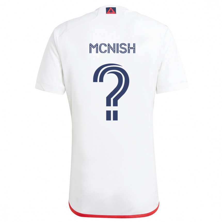 Niño Fútbol Camiseta Sheridan Mcnish #0 Blanco Rojo 2ª Equipación 2024/25 Argentina