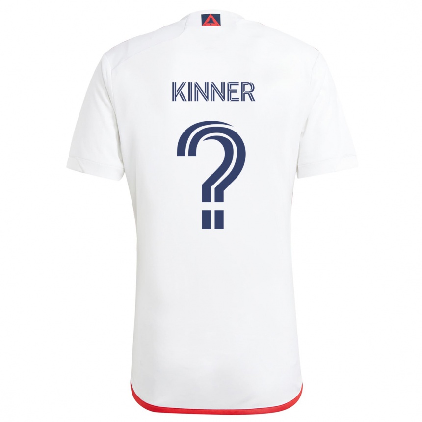 Niño Fútbol Camiseta Sage Kinner #0 Blanco Rojo 2ª Equipación 2024/25 Argentina