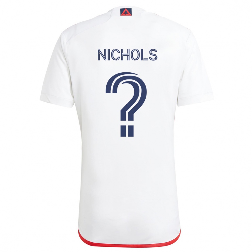 Niño Fútbol Camiseta Robert Nichols #0 Blanco Rojo 2ª Equipación 2024/25 Argentina