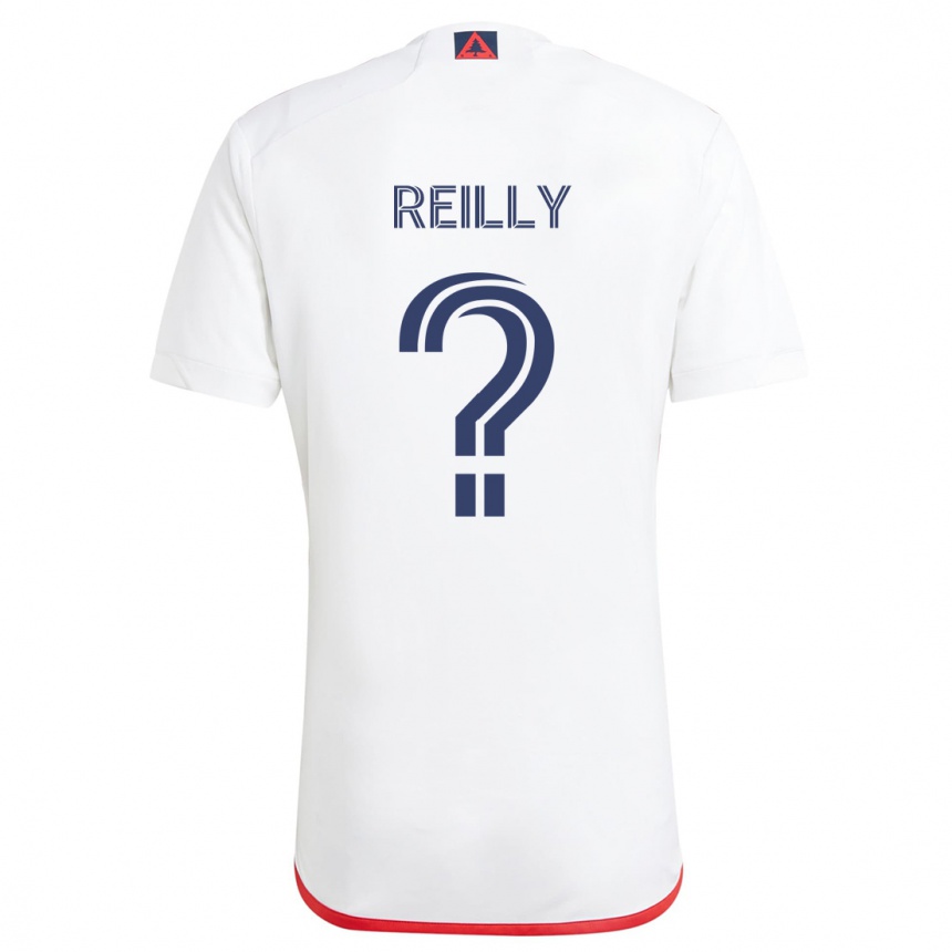 Niño Fútbol Camiseta Aidan Reilly #0 Blanco Rojo 2ª Equipación 2024/25 Argentina