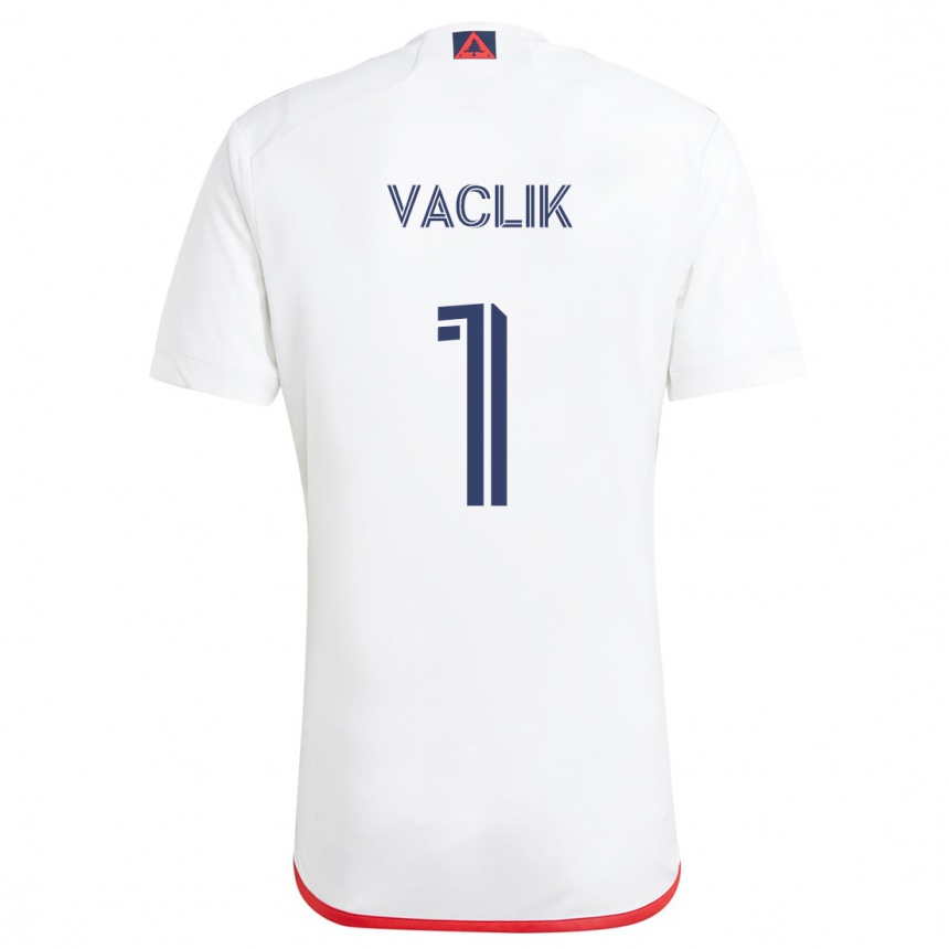 Niño Fútbol Camiseta Tomas Vaclik #1 Blanco Rojo 2ª Equipación 2024/25 Argentina