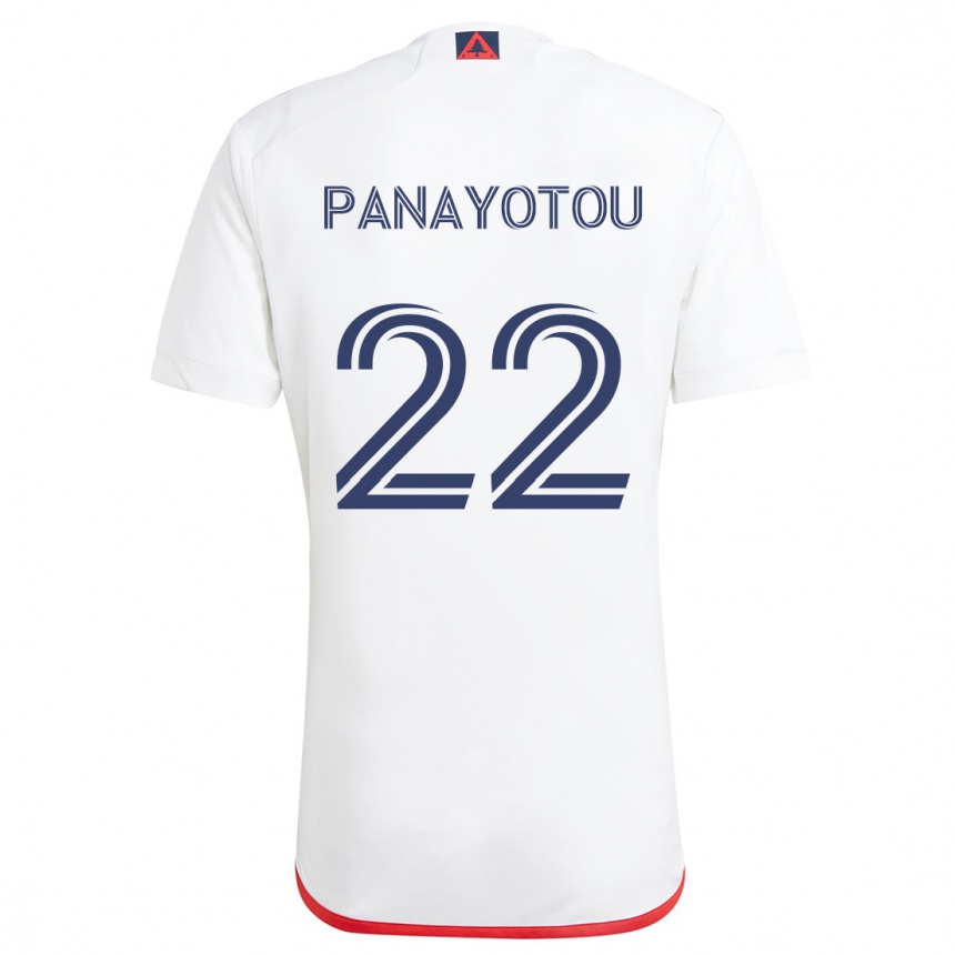 Niño Fútbol Camiseta Jack Panayotou #22 Blanco Rojo 2ª Equipación 2024/25 Argentina