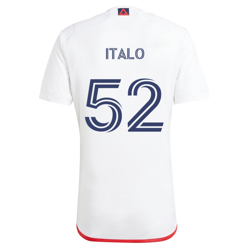 Niño Fútbol Camiseta Ítalo #52 Blanco Rojo 2ª Equipación 2024/25 Argentina