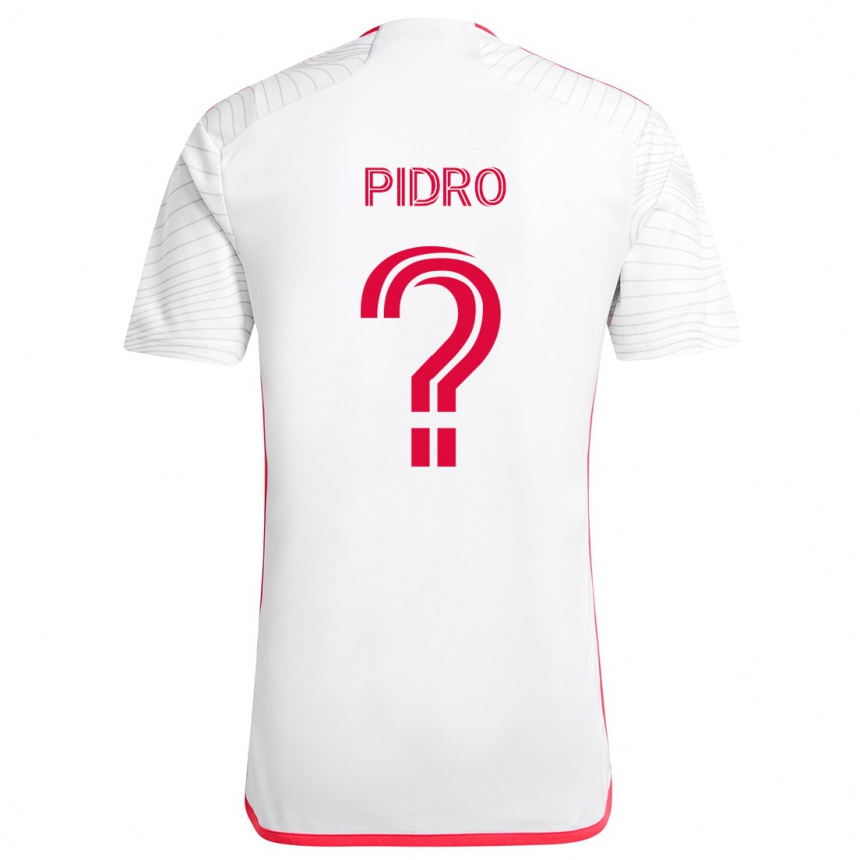 Niño Fútbol Camiseta Selmir Pidro #0 Blanco Rojo 2ª Equipación 2024/25 Argentina