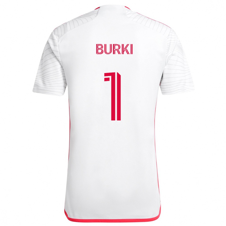 Niño Fútbol Camiseta Roman Bürki #1 Blanco Rojo 2ª Equipación 2024/25 Argentina