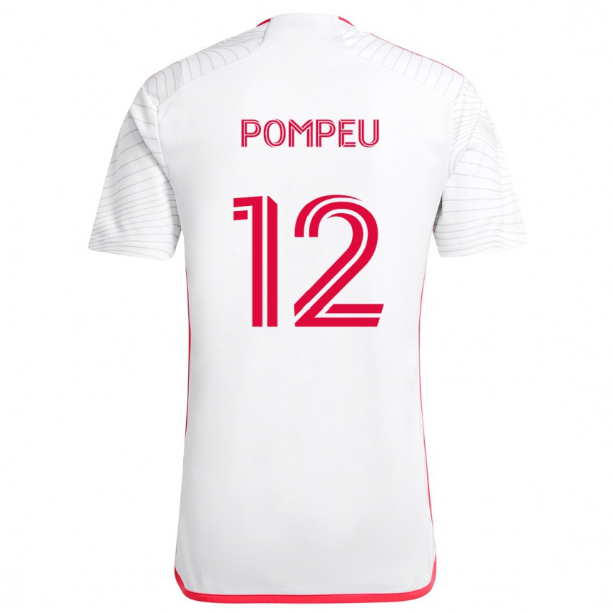 Niño Fútbol Camiseta Célio Pompeu #12 Blanco Rojo 2ª Equipación 2024/25 Argentina