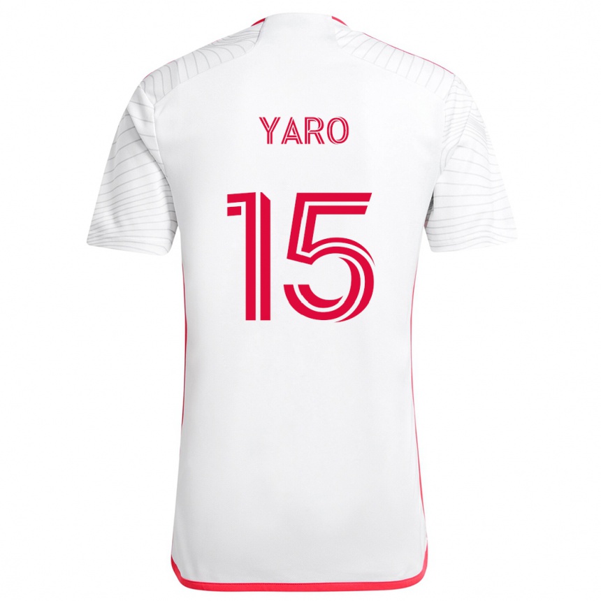 Niño Fútbol Camiseta Joshua Yaro #15 Blanco Rojo 2ª Equipación 2024/25 Argentina