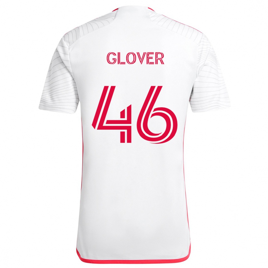 Niño Fútbol Camiseta Caden Glover #46 Blanco Rojo 2ª Equipación 2024/25 Argentina