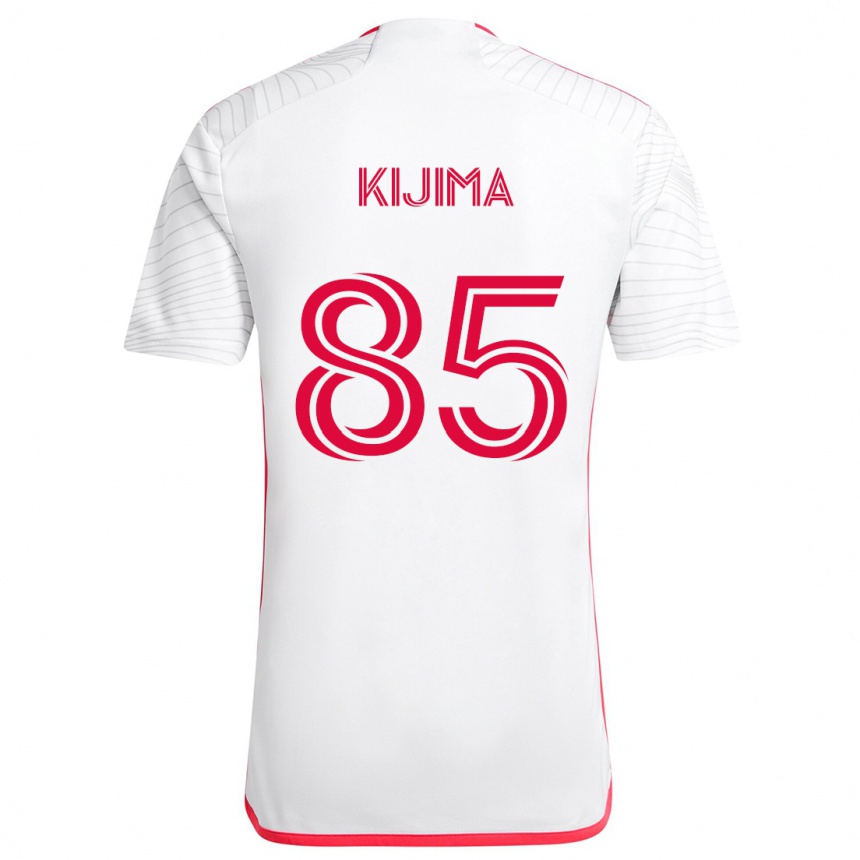 Niño Fútbol Camiseta Hosei Kijima #85 Blanco Rojo 2ª Equipación 2024/25 Argentina