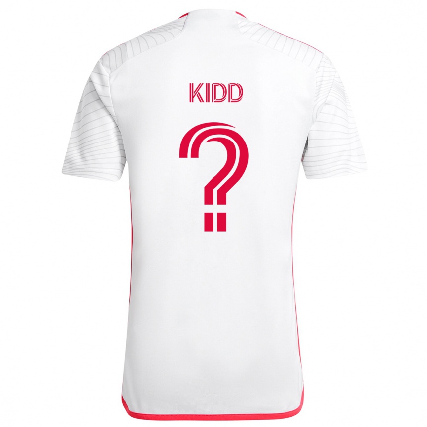 Niño Fútbol Camiseta Matteo Kidd #0 Blanco Rojo 2ª Equipación 2024/25 Argentina