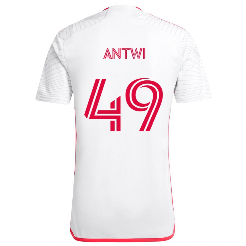 Niño Fútbol Camiseta Seth Antwi #49 Blanco Rojo 2ª Equipación 2024/25 Argentina