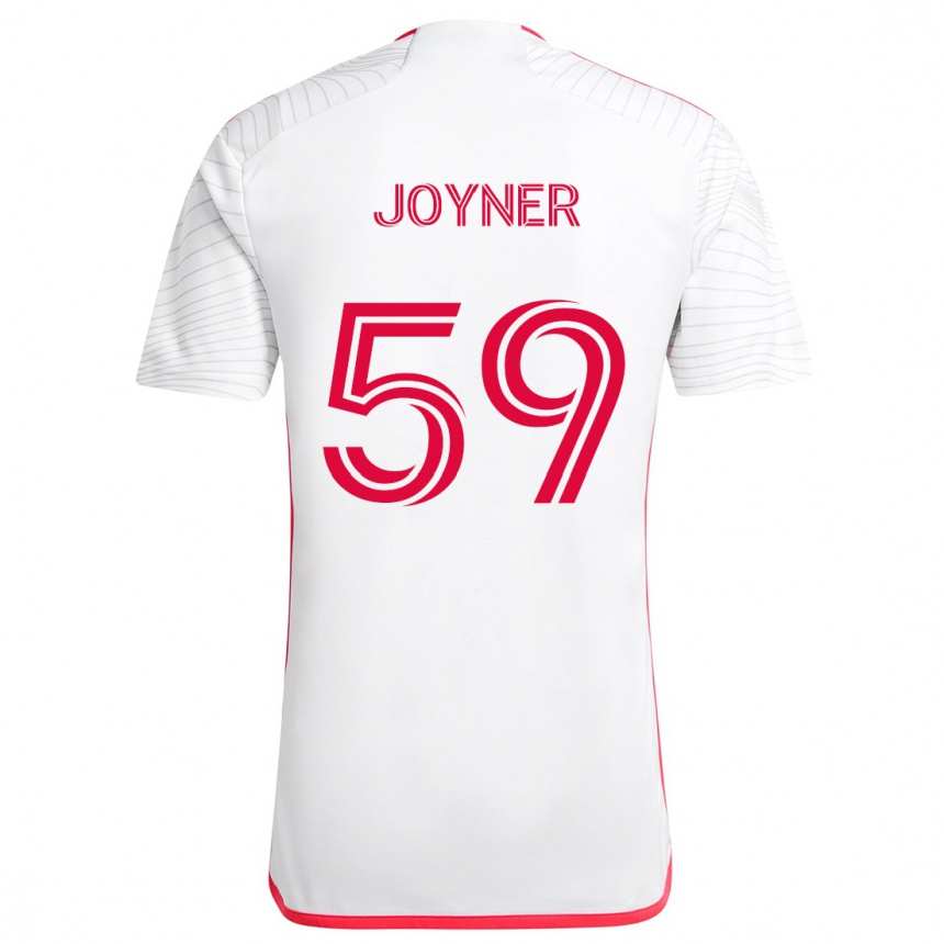 Niño Fútbol Camiseta Mykhi Joyner #59 Blanco Rojo 2ª Equipación 2024/25 Argentina