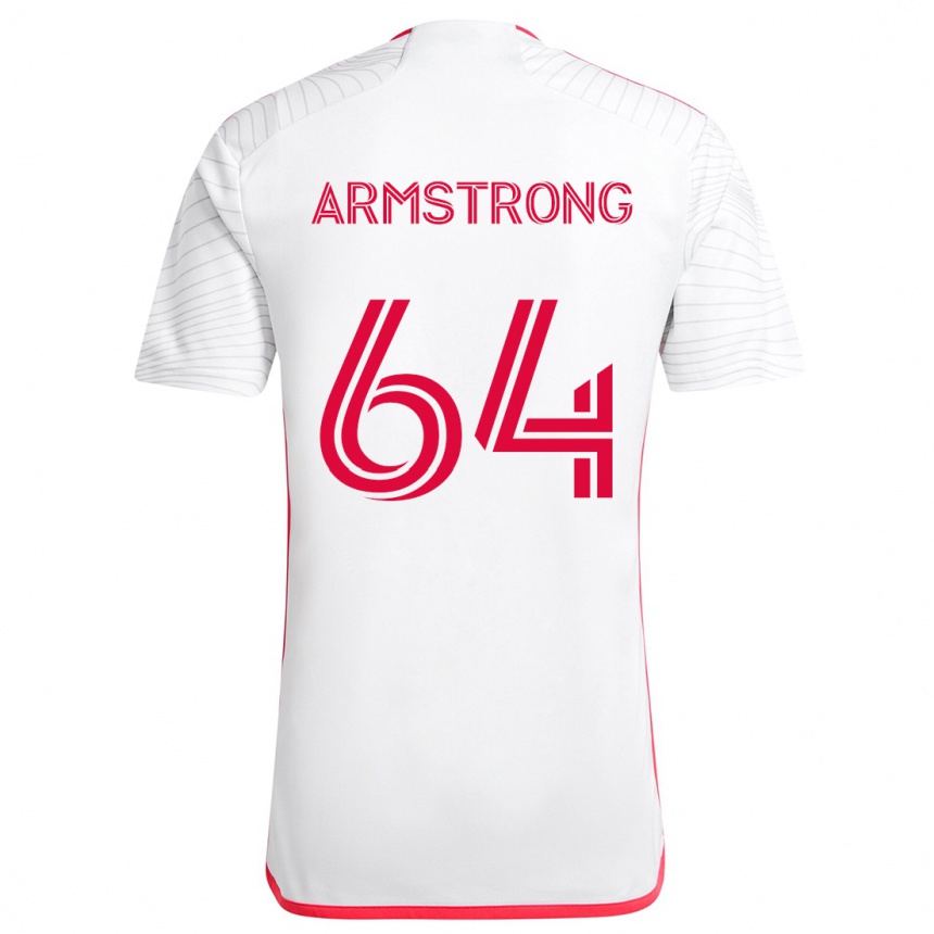 Niño Fútbol Camiseta Dida Armstrong #64 Blanco Rojo 2ª Equipación 2024/25 Argentina