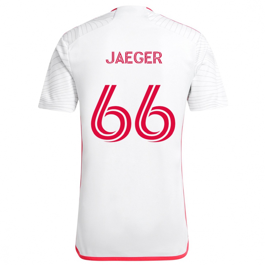 Niño Fútbol Camiseta Kai Jaeger #66 Blanco Rojo 2ª Equipación 2024/25 Argentina