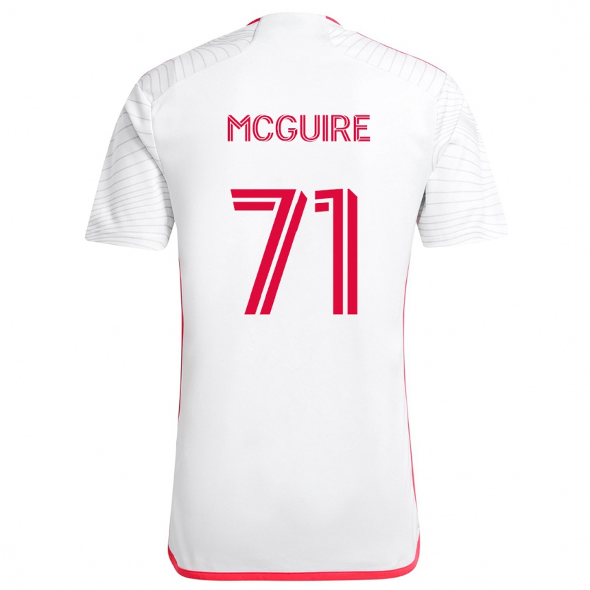 Niño Fútbol Camiseta Nolan Mcguire #71 Blanco Rojo 2ª Equipación 2024/25 Argentina