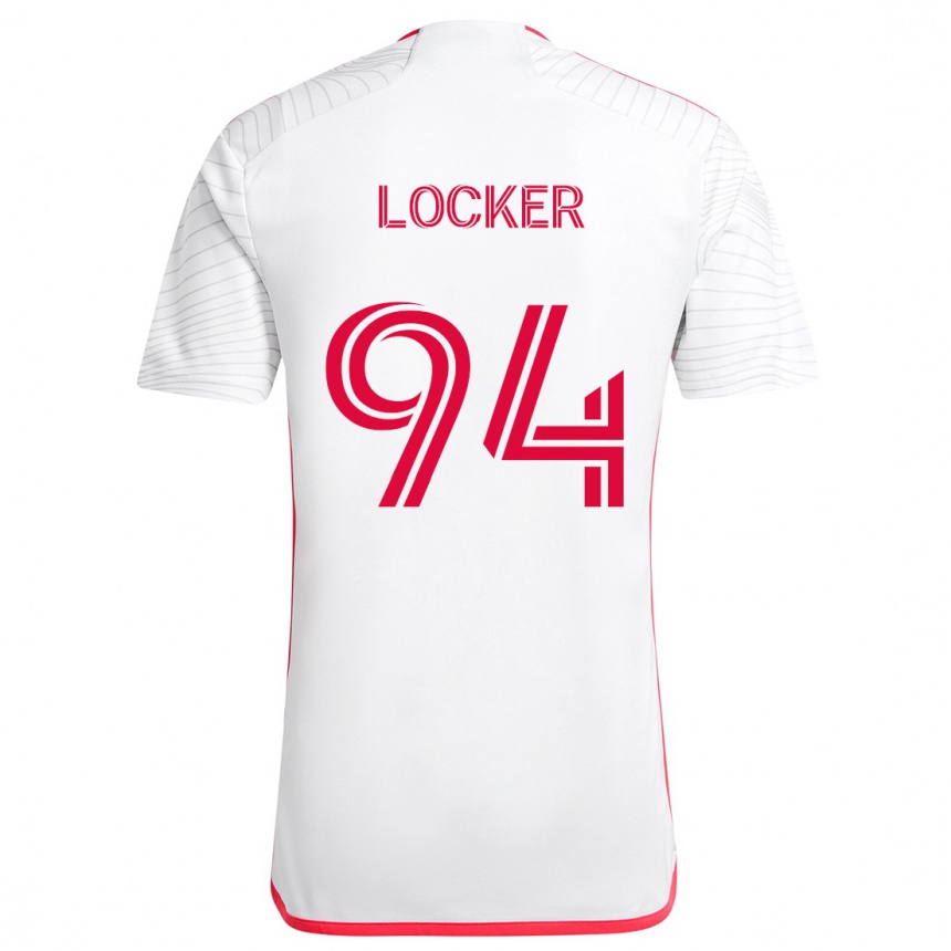 Niño Fútbol Camiseta Carson Locker #94 Blanco Rojo 2ª Equipación 2024/25 Argentina