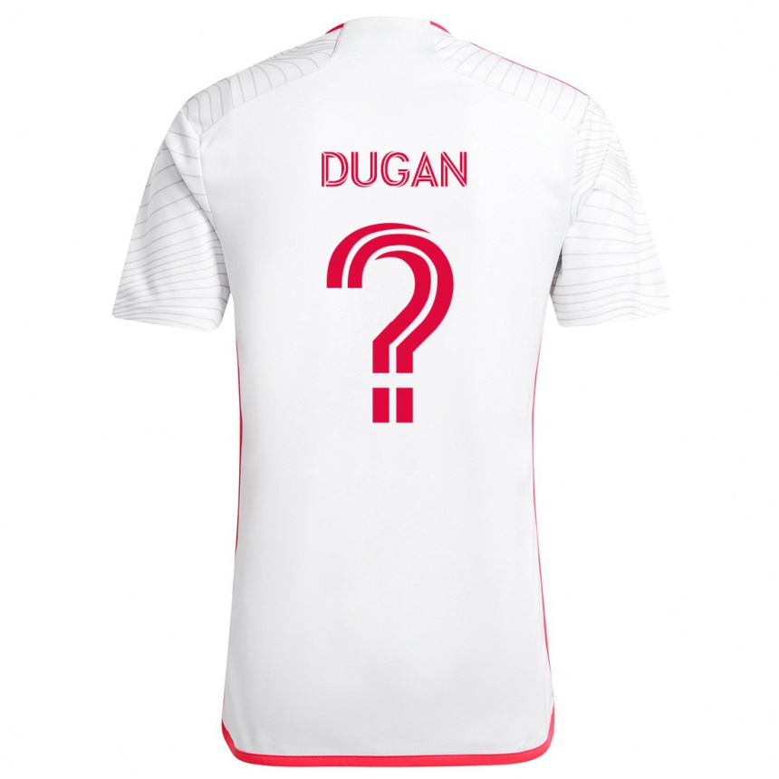 Niño Fútbol Camiseta Ryan Dugan #0 Blanco Rojo 2ª Equipación 2024/25 Argentina