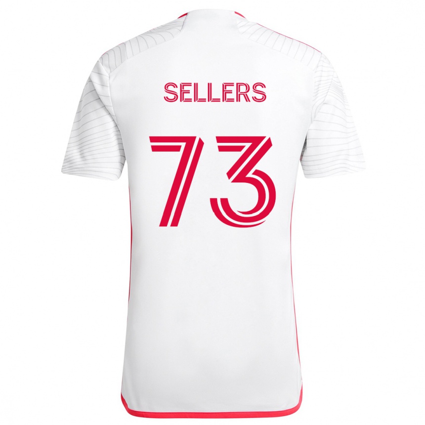 Niño Fútbol Camiseta Braydon Sellers #73 Blanco Rojo 2ª Equipación 2024/25 Argentina