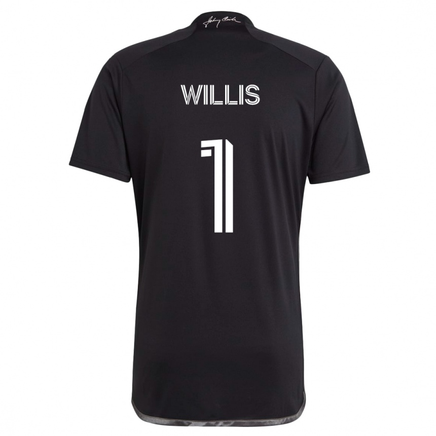 Niño Fútbol Camiseta Joe Willis #1 Negro 2ª Equipación 2024/25 Argentina