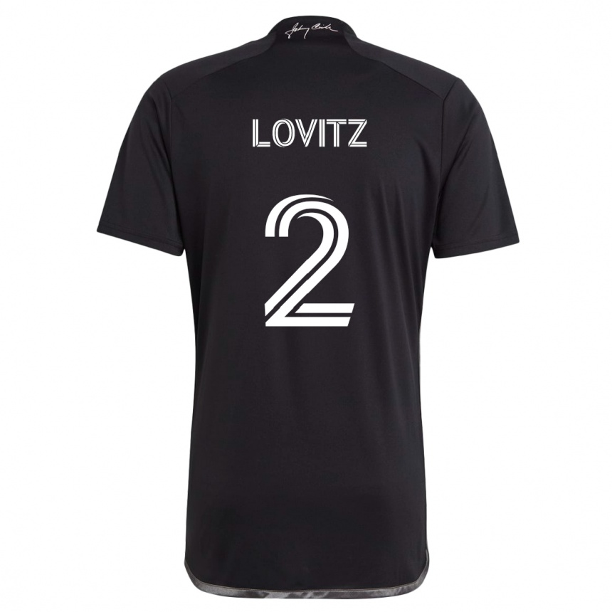 Niño Fútbol Camiseta Daniel Lovitz #2 Negro 2ª Equipación 2024/25 Argentina