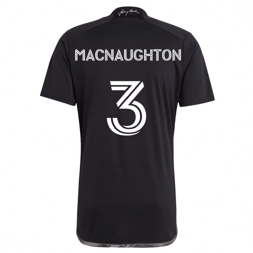 Niño Fútbol Camiseta Lukas Macnaughton #3 Negro 2ª Equipación 2024/25 Argentina