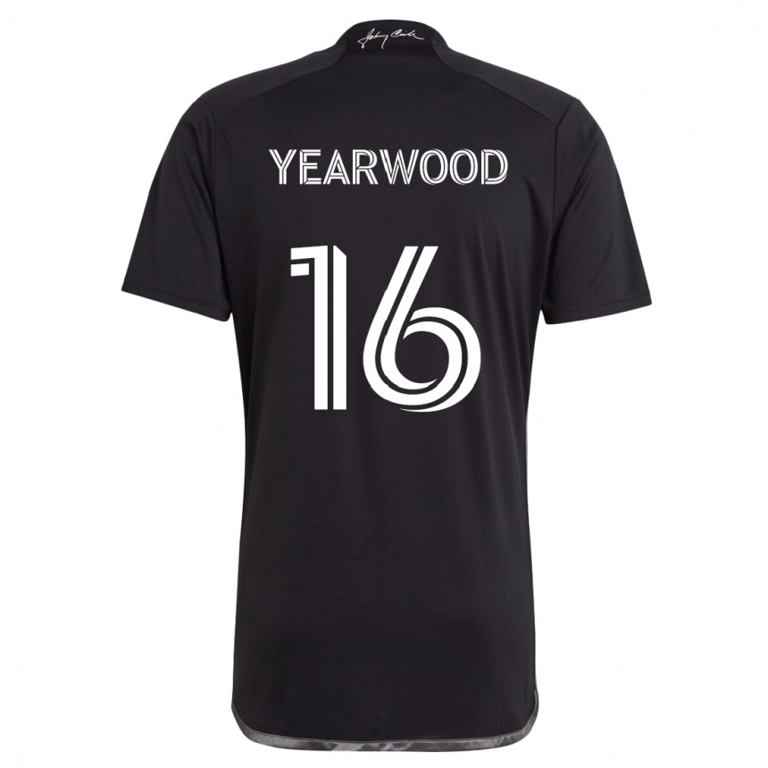 Niño Fútbol Camiseta Dru Yearwood #16 Negro 2ª Equipación 2024/25 Argentina