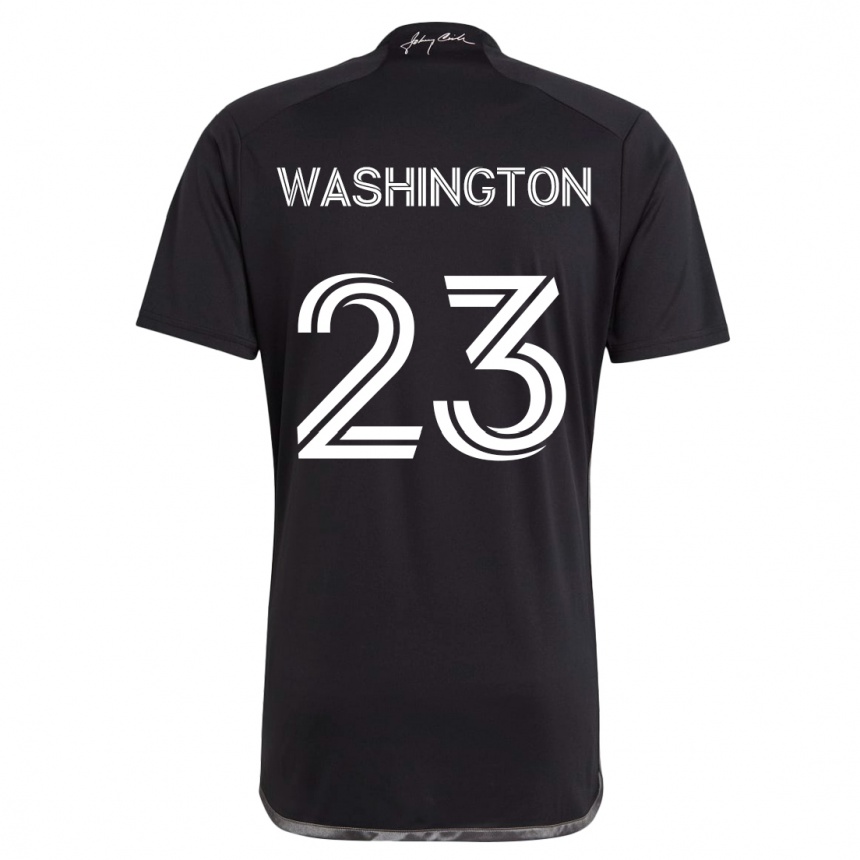 Niño Fútbol Camiseta Taylor Washington #23 Negro 2ª Equipación 2024/25 Argentina