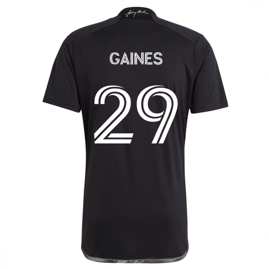 Niño Fútbol Camiseta Julian Gaines #29 Negro 2ª Equipación 2024/25 Argentina