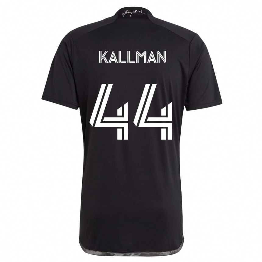 Niño Fútbol Camiseta Brent Kallman #44 Negro 2ª Equipación 2024/25 Argentina