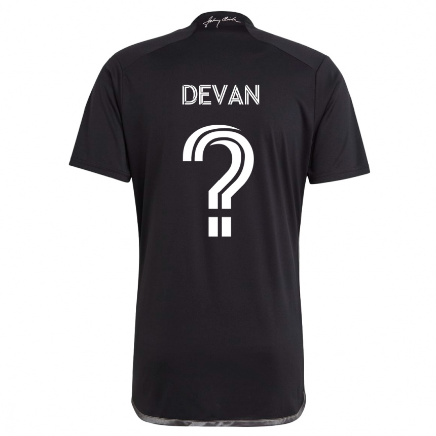 Niño Fútbol Camiseta Liam Devan #0 Negro 2ª Equipación 2024/25 Argentina