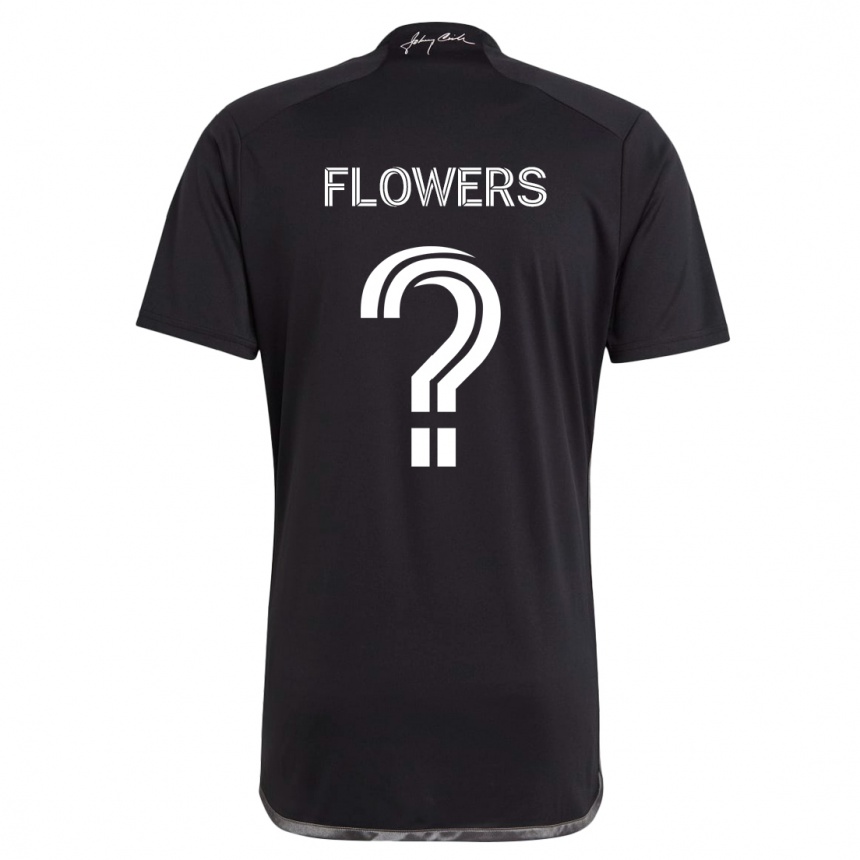 Niño Fútbol Camiseta Ashton Flowers #0 Negro 2ª Equipación 2024/25 Argentina