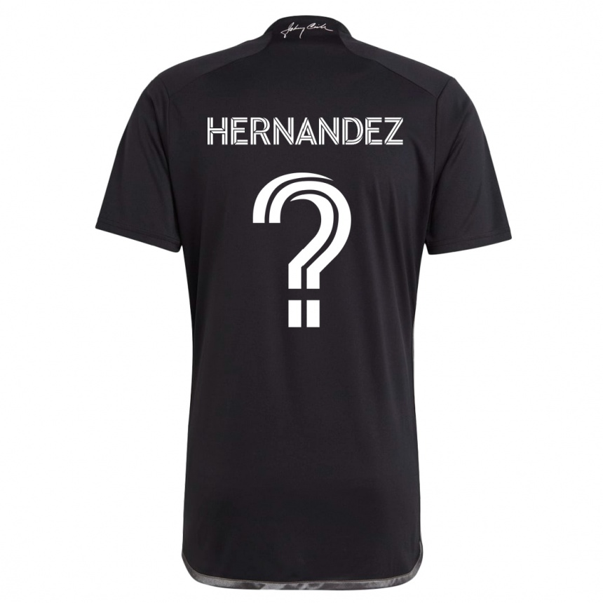 Niño Fútbol Camiseta Jonathan Hernandez #0 Negro 2ª Equipación 2024/25 Argentina