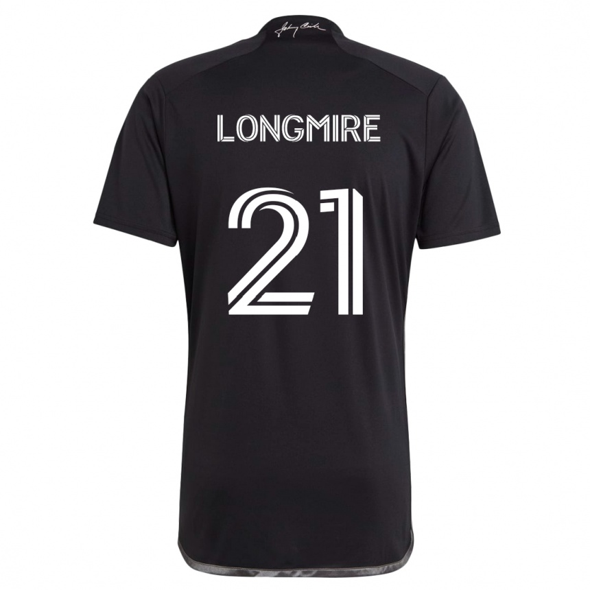 Niño Fútbol Camiseta Ahmed Longmire #21 Negro 2ª Equipación 2024/25 Argentina