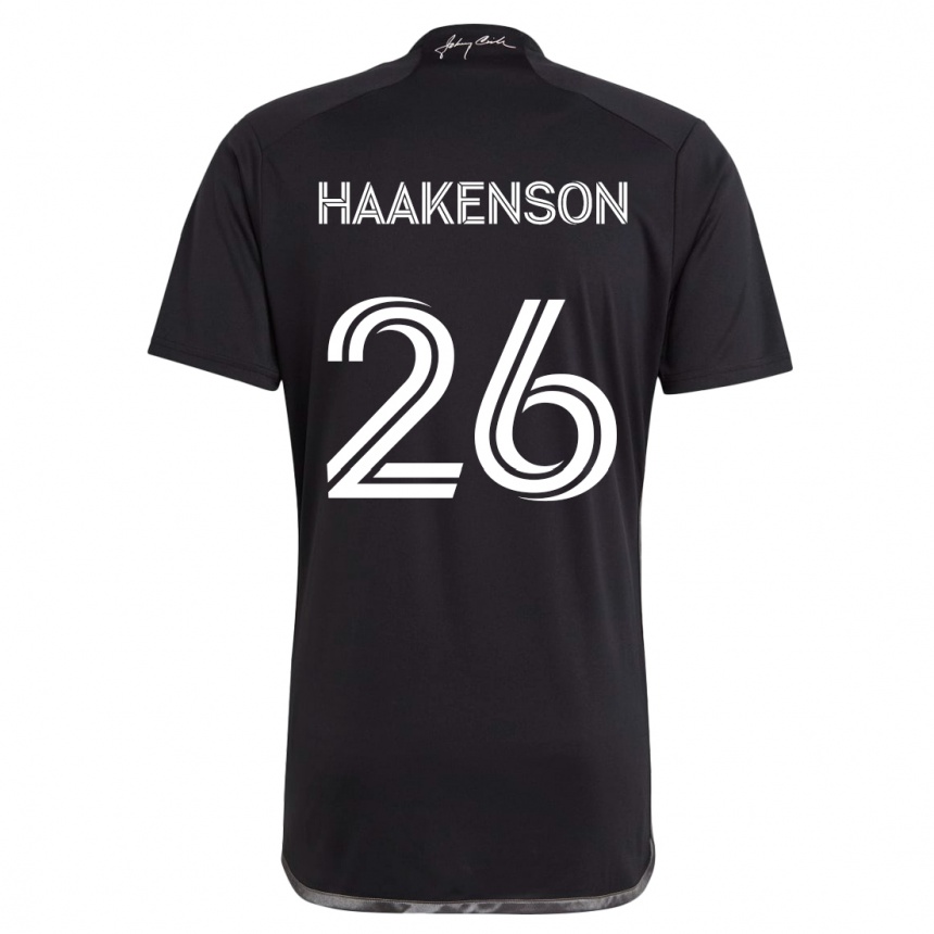 Niño Fútbol Camiseta Luke Haakenson #26 Negro 2ª Equipación 2024/25 Argentina