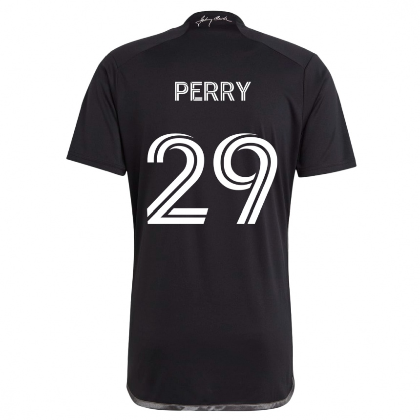 Niño Fútbol Camiseta Nebiyou Perry #29 Negro 2ª Equipación 2024/25 Argentina