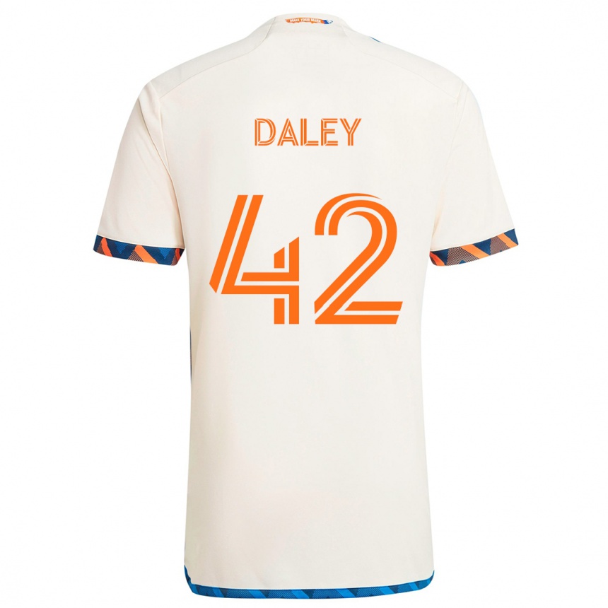 Niño Fútbol Camiseta Amir Daley #42 Blanco Naranja 2ª Equipación 2024/25 Argentina