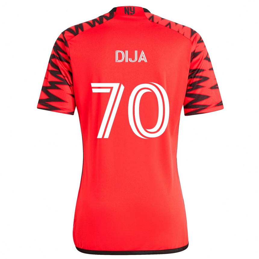 Niño Fútbol Camiseta Dija #70 Rojo Negro Blanco 2ª Equipación 2024/25 Argentina