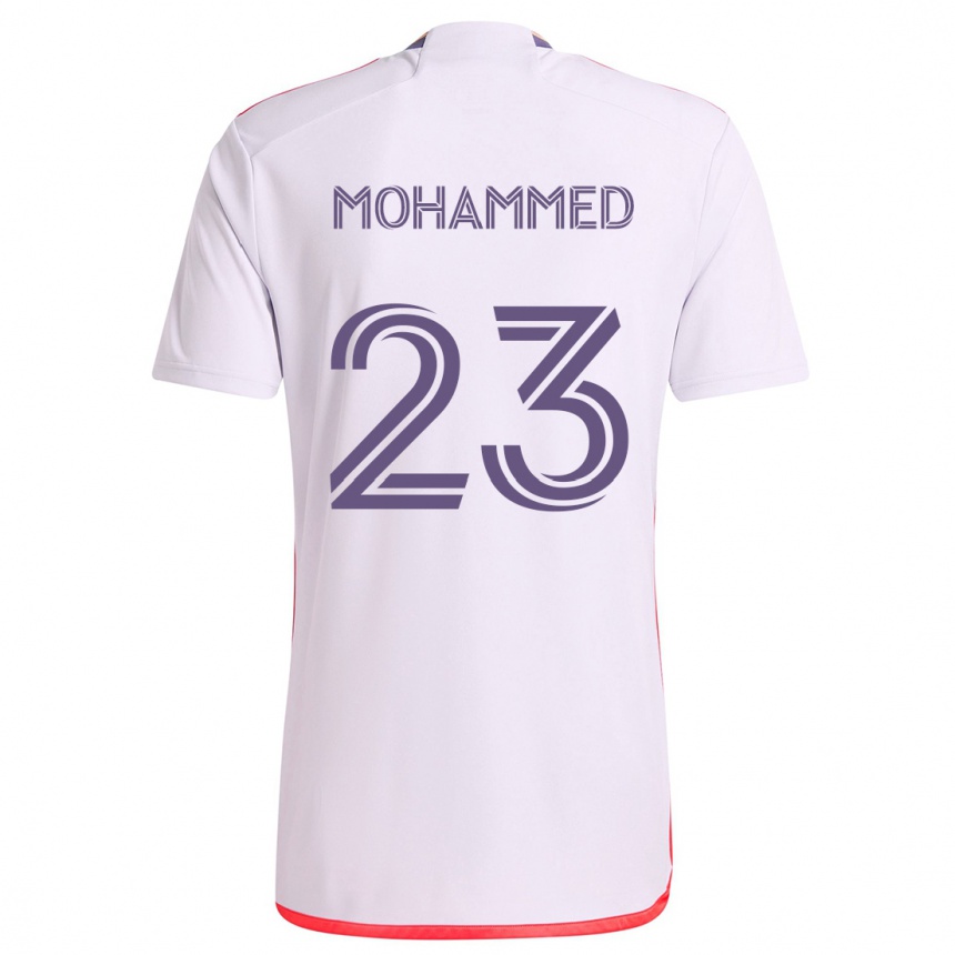 Niño Fútbol Camiseta Shak Mohammed #23 Blanco Rojo Púrpura 2ª Equipación 2024/25 Argentina