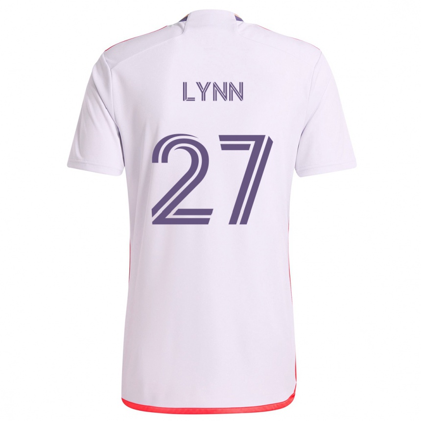 Niño Fútbol Camiseta Jack Lynn #27 Blanco Rojo Púrpura 2ª Equipación 2024/25 Argentina